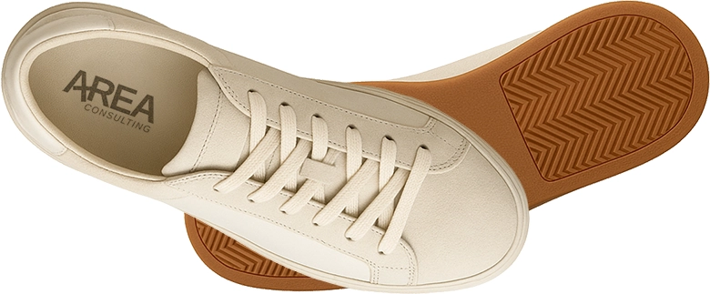 Two shoes positioned like a handshake