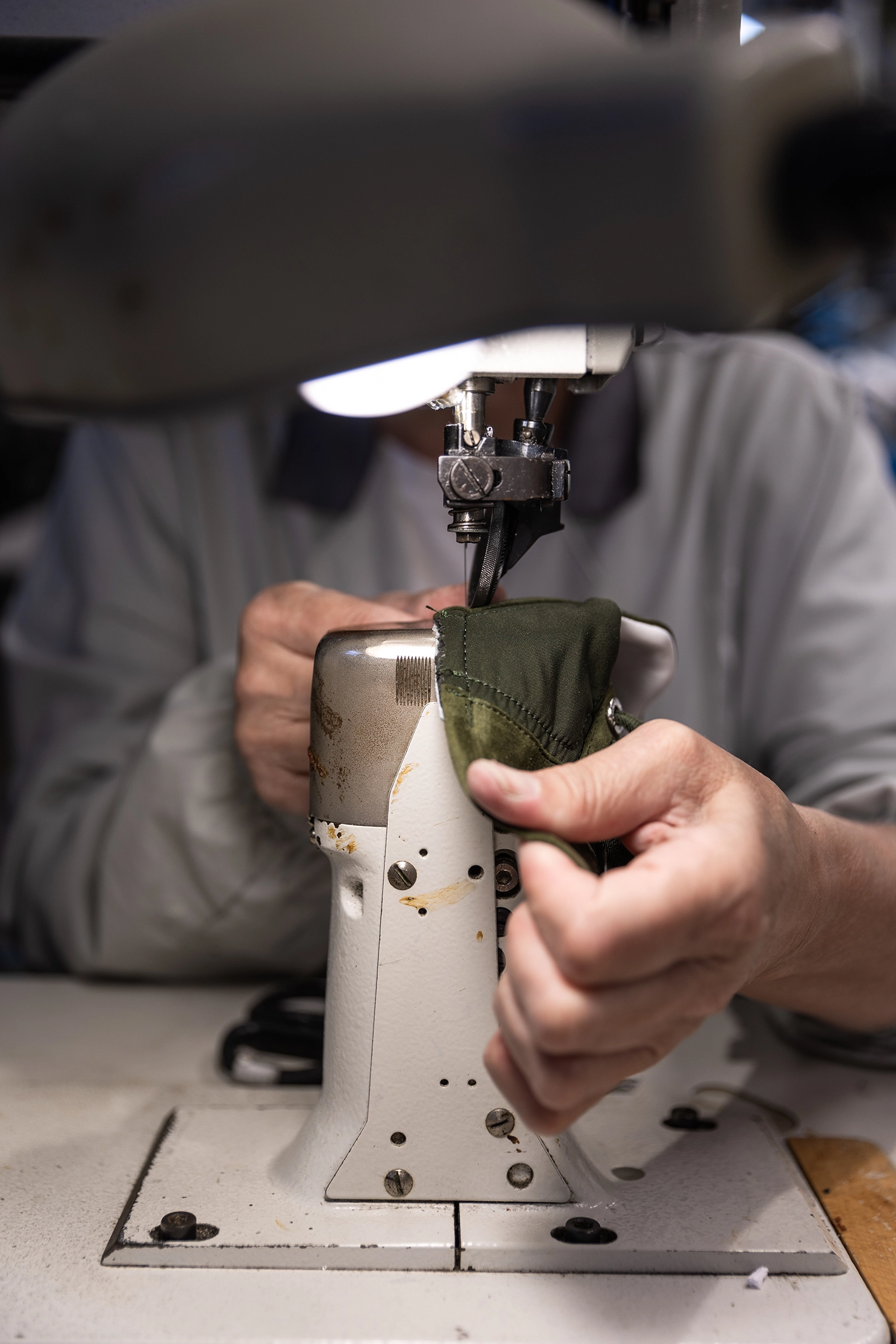 The stitching of an upper